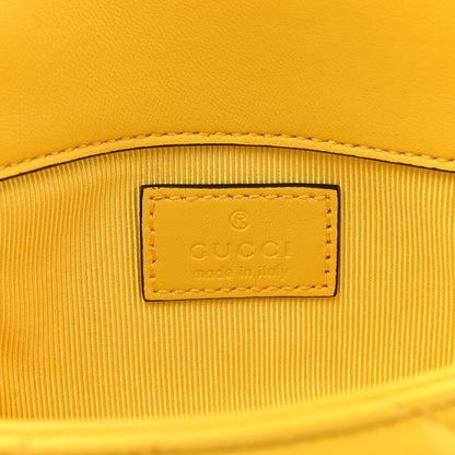 Gucci Lambskin Matelasse Mini GG Marmont Shoulder Bag Yellow 6 of 10