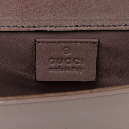 Gucci Patent Microguccissima Small Broadway Clutch Dark Cipria 5 of 17