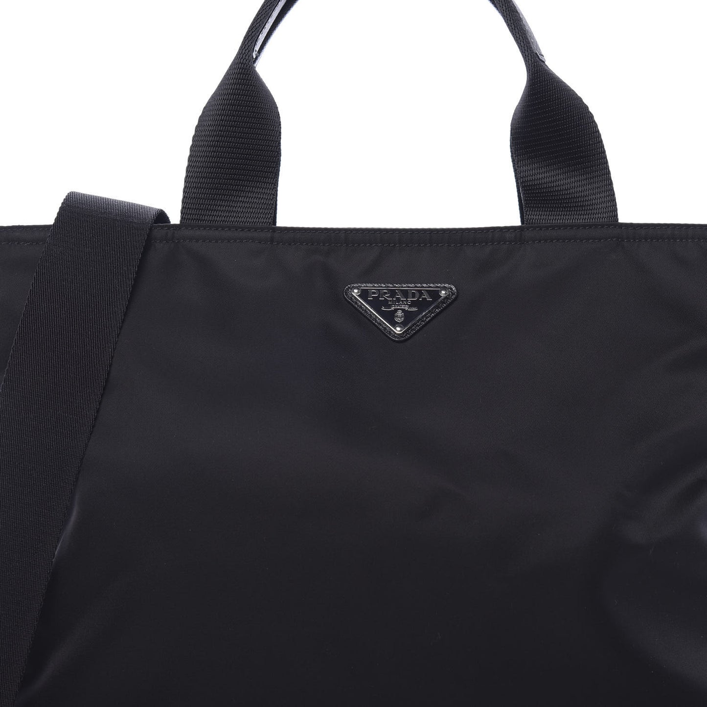 Tessuto Nylon Saffiano Tote Black