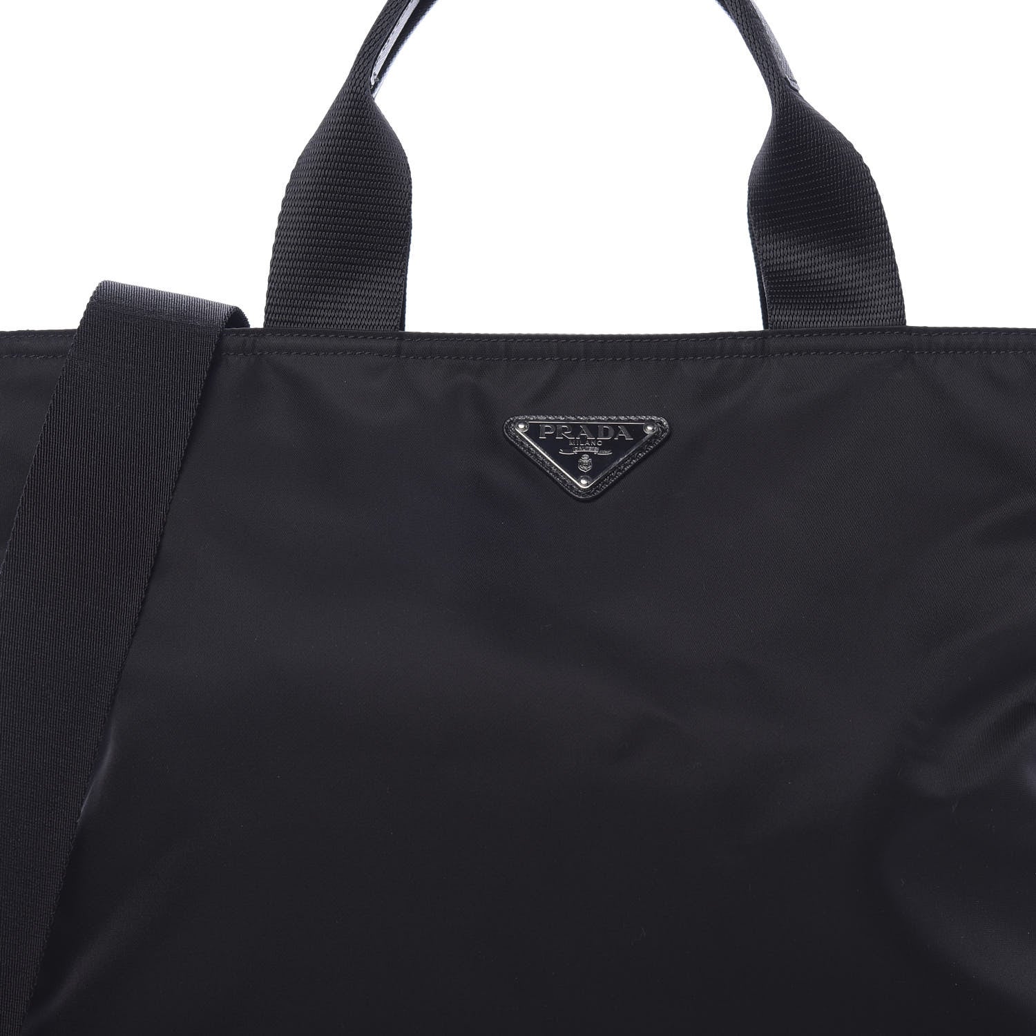 Prada Tessuto Nylon Saffiano Tote Black 11 of 11