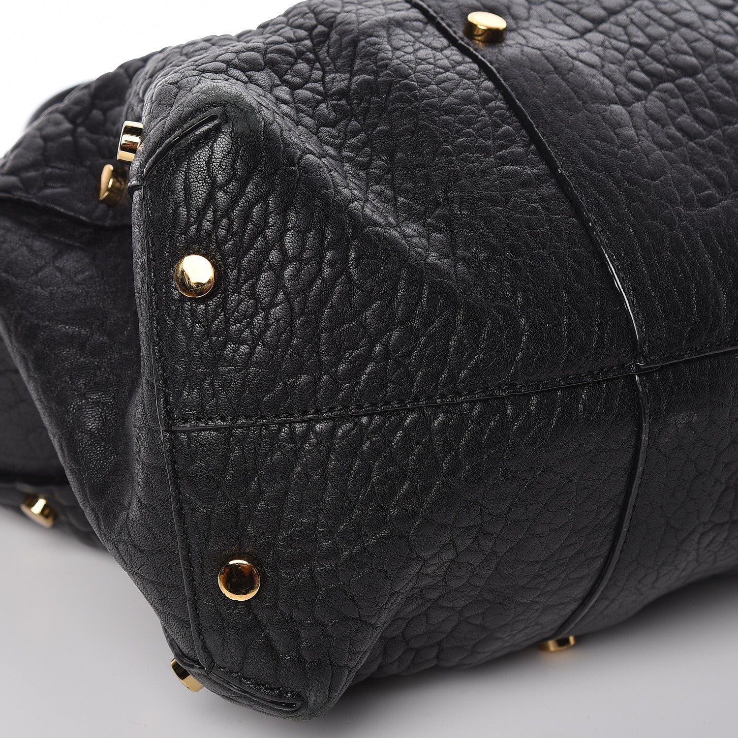 Jimmy Choo Grained Calfskin Studded Lockett Shopper Tote Black 7 of 13