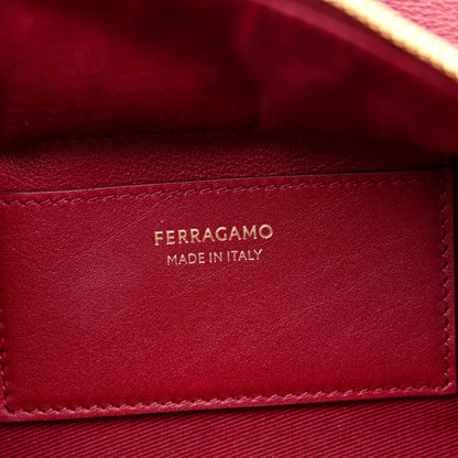 Salvatore Ferragamo Calfskin Braided Small Blossom Top Handle Bag Burgundy 6 of 9