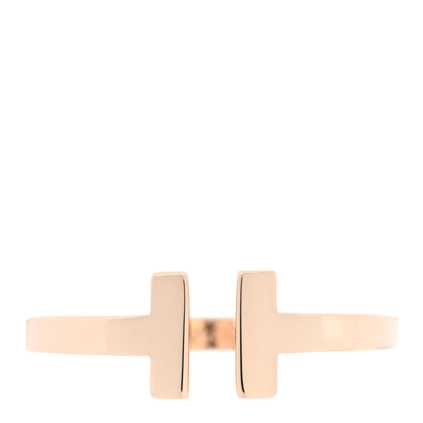 18K Rose Gold T Square Ring 59 8.75