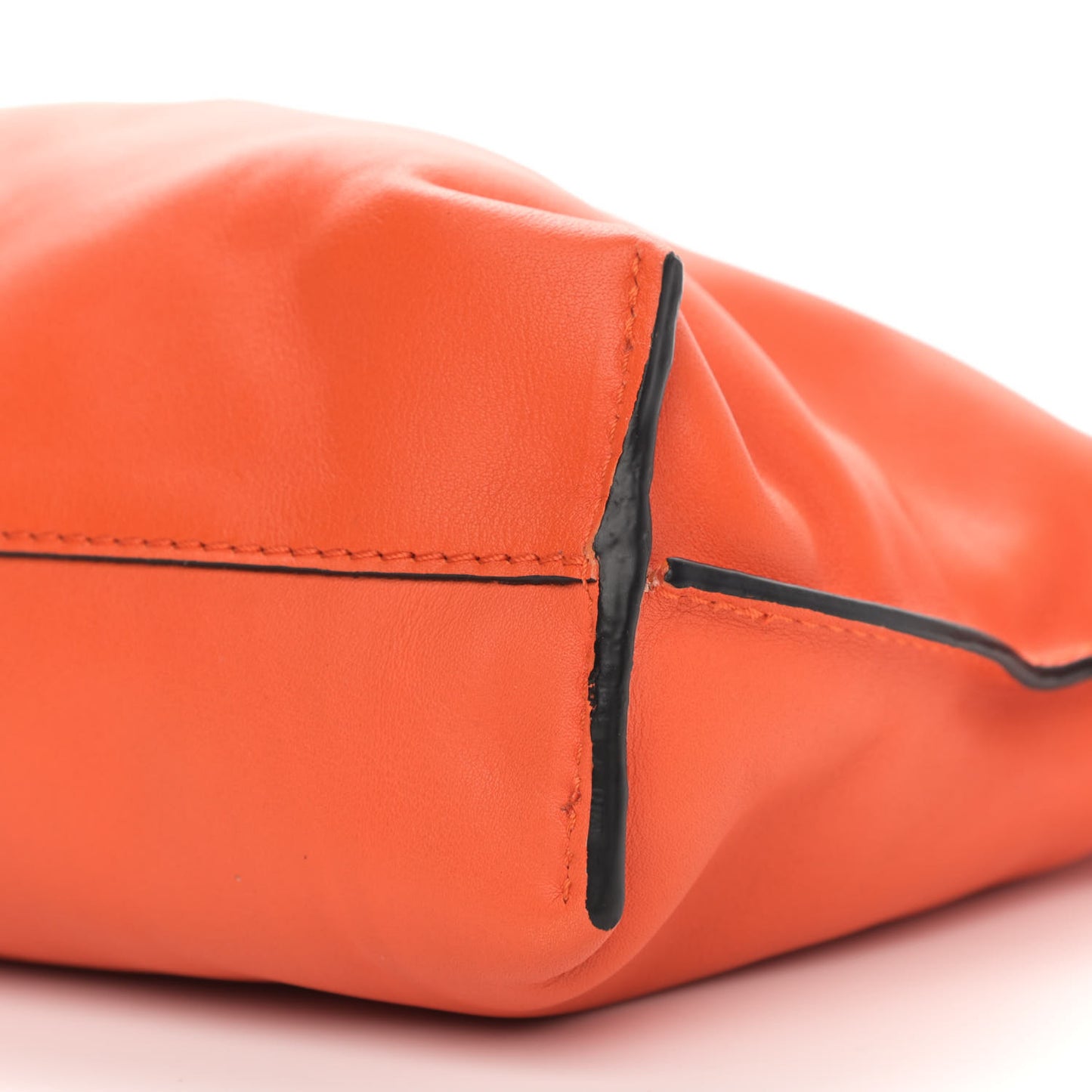 Nappa Calfskin Mini Flamenco Knot Clutch With Chain Orange