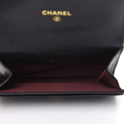 Chanel Caviar Quilted Flap Card Holder Wallet Black 5 of 9