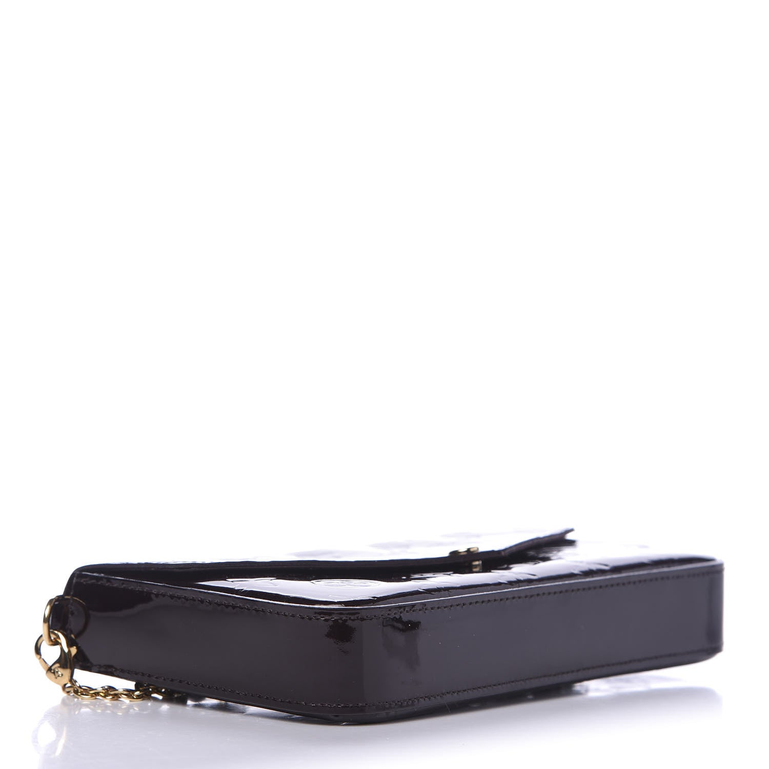Louis Vuitton Vernis Pochette Felicie Chain Wallet Amarante 3 of 9