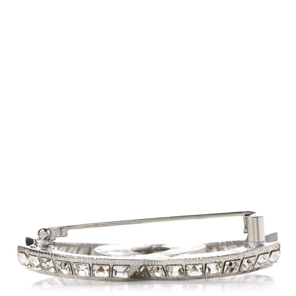 Chanel Baguette Crystal CC Brooch Silver 4 of 6