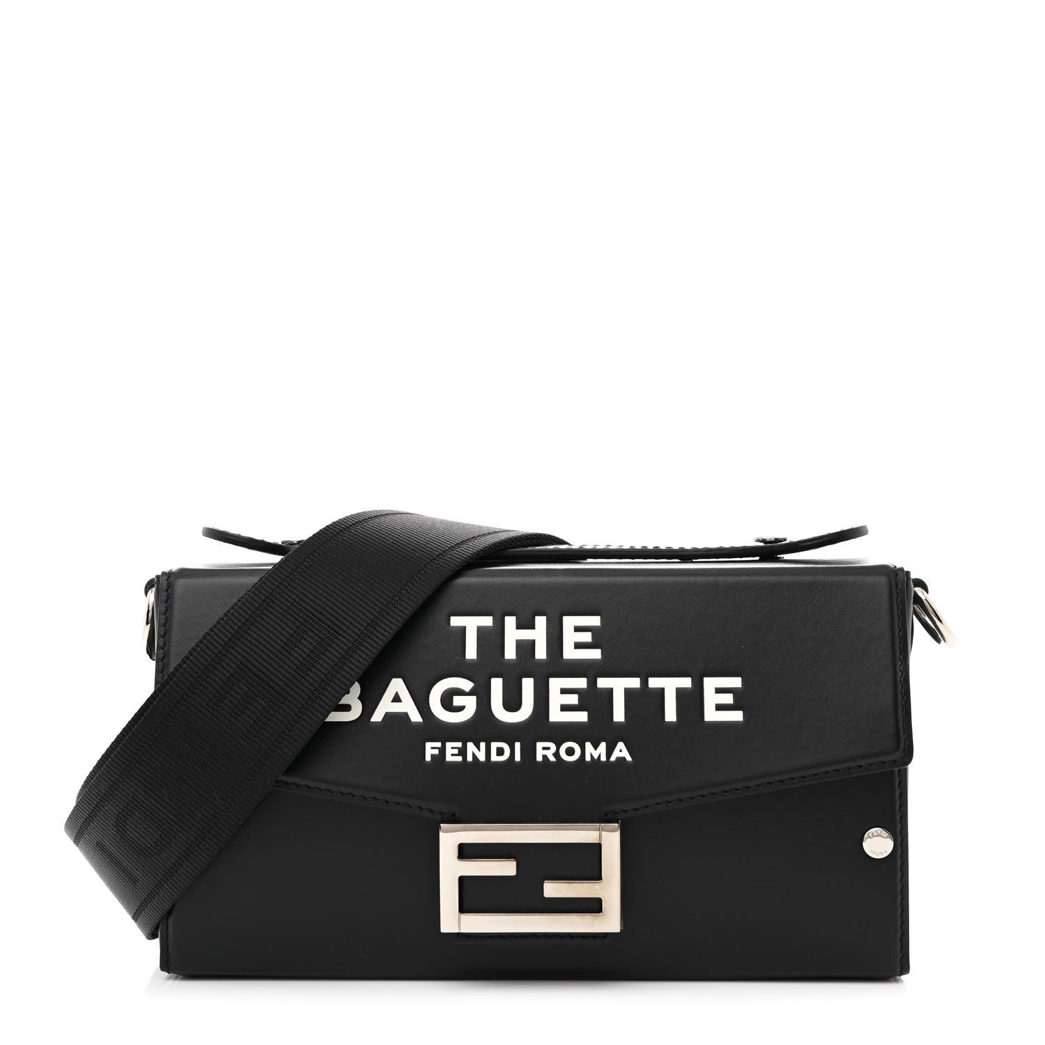 Fendi X MARC JACOBS Nappa Logo Baguette Soft Trunk Bag Black 1 of 10