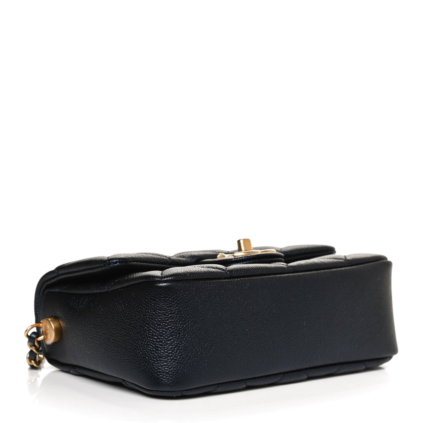 Iridescent Caviar Quilted Mini My Perfect Flap Black