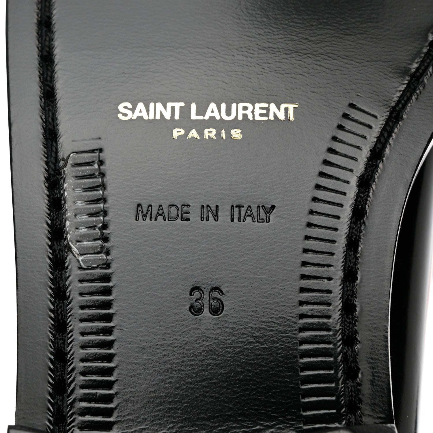 Saint Laurent Calfskin Penny Loafers 36 Black 8 of 8