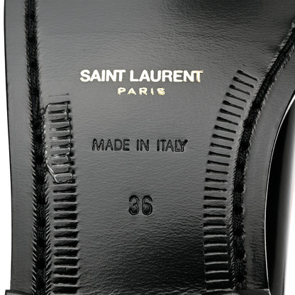 Saint Laurent Calfskin Penny Loafers 36 Black 8 of 8