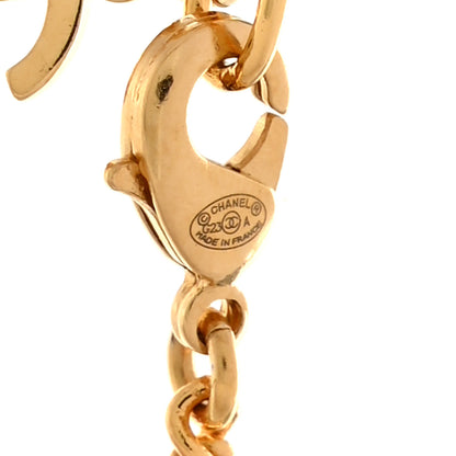 Chanel Crystal Pearl CC Africa Pendant Necklace Gold White 5 of 6