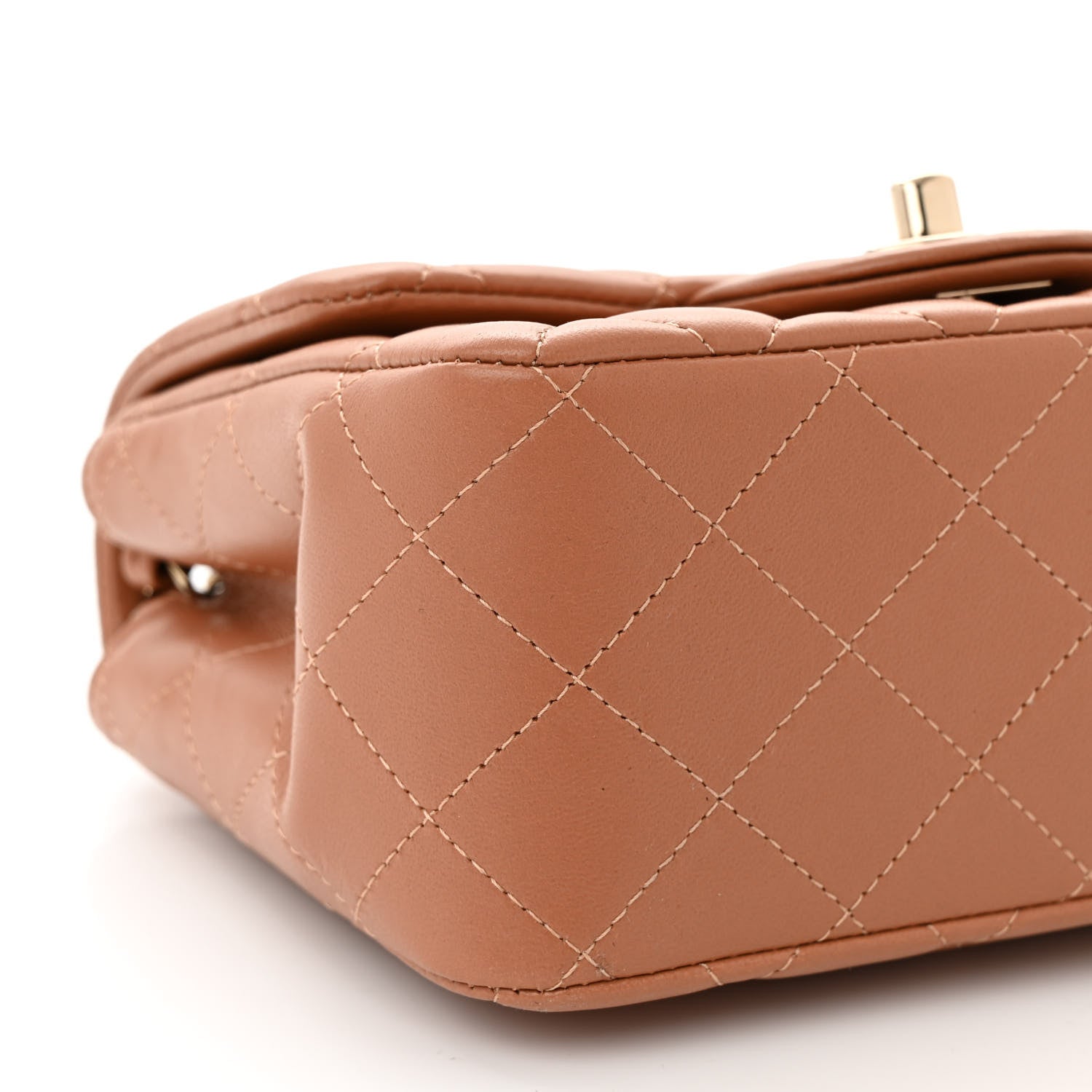 Chanel Lambskin Quilted Mini Square Flap Brown 9 of 10