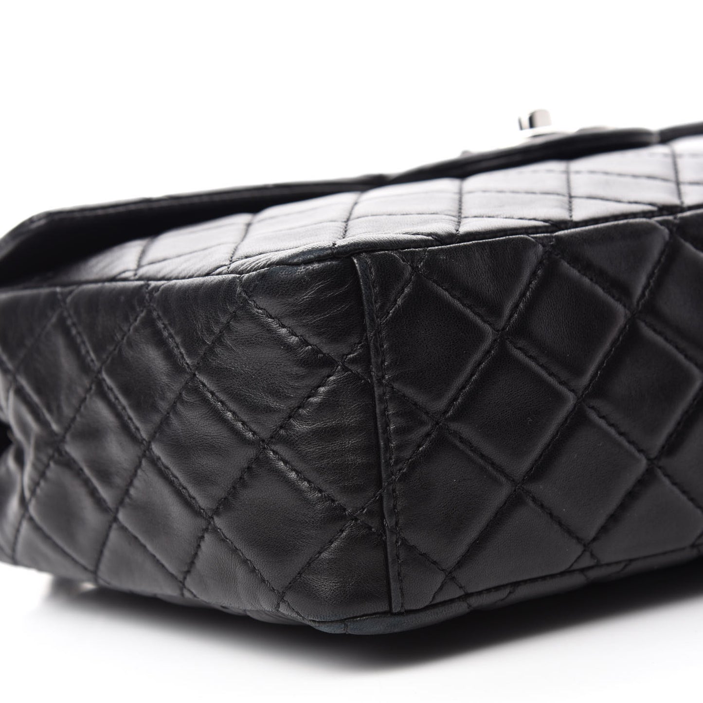 Lambskin Quilted Maxi Single Flap Black