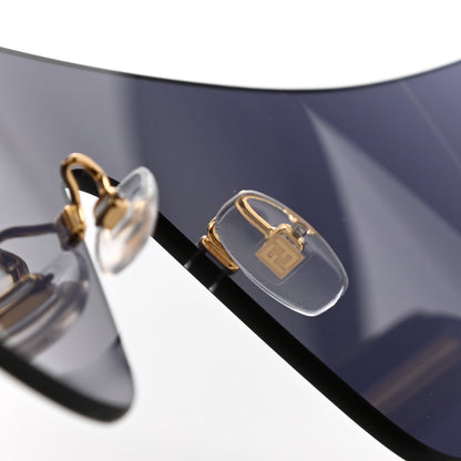 Fendi Mirrored FFreedom Shield Sunglasses FF 0382/S Black 7 of 8