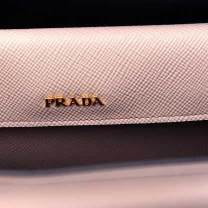 Prada Saffiano Cuir Small Double Bag Cammeo Black 6 of 11