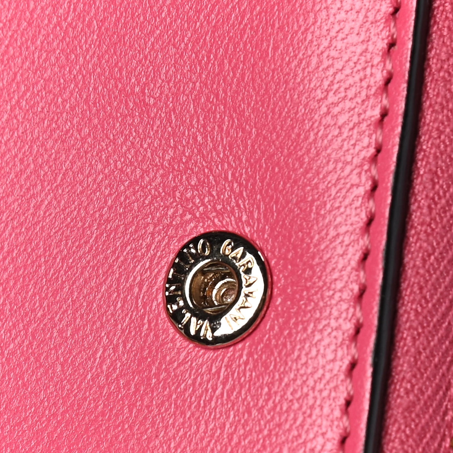 Nappa Rockstud Spike Compact Zip Around Wallet Shadow Pink