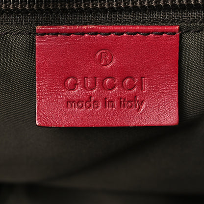 Gucci Monogram Web Medium Half Moon Hobo Red 6 of 9