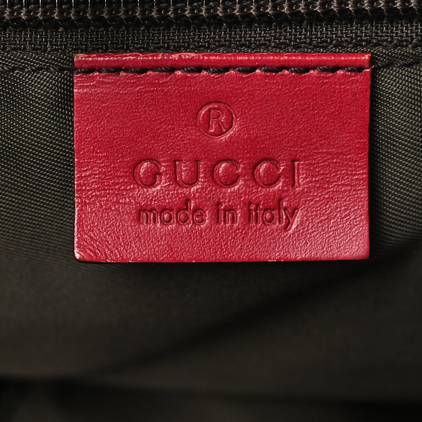 Monogram Web Medium Half Moon Hobo Red
