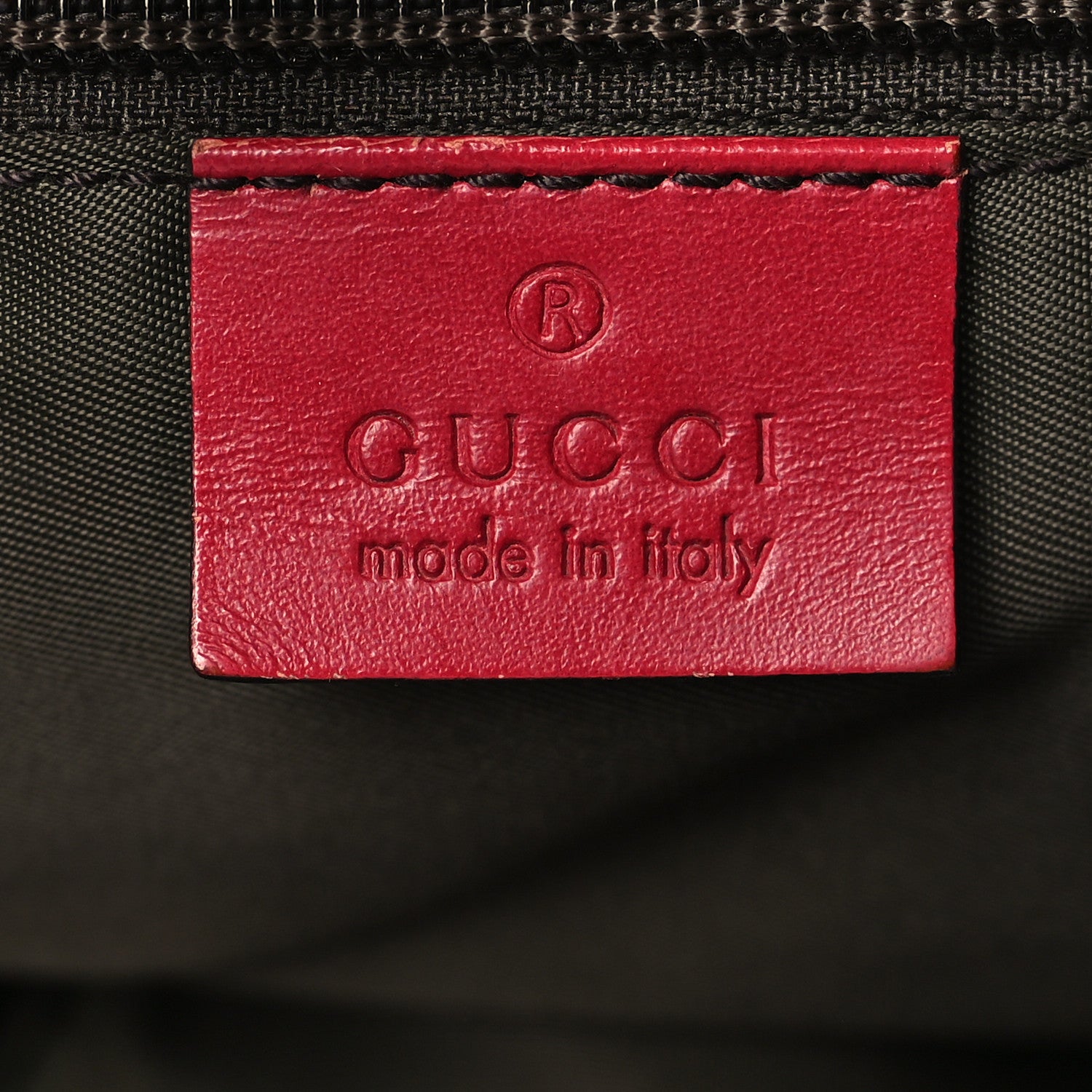 Gucci Monogram Web Medium Half Moon Hobo Red 6 of 9