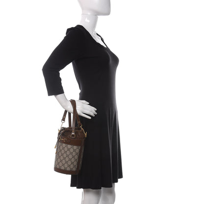 Gucci GG Supreme Monogram Small 1955 Horsebit Bucket Bag Beige Brown Sugar 2 of 11
