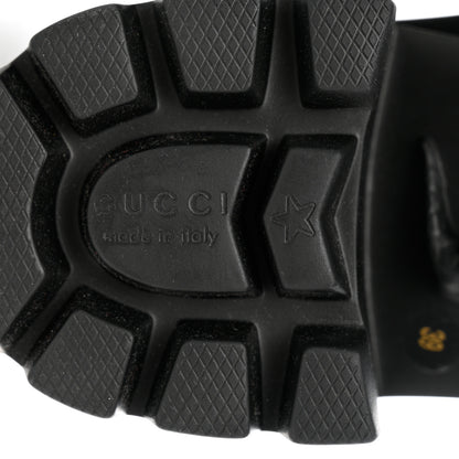Gucci Rubber Womens Horsebit Ankle Boots 39 Black 6 of 9