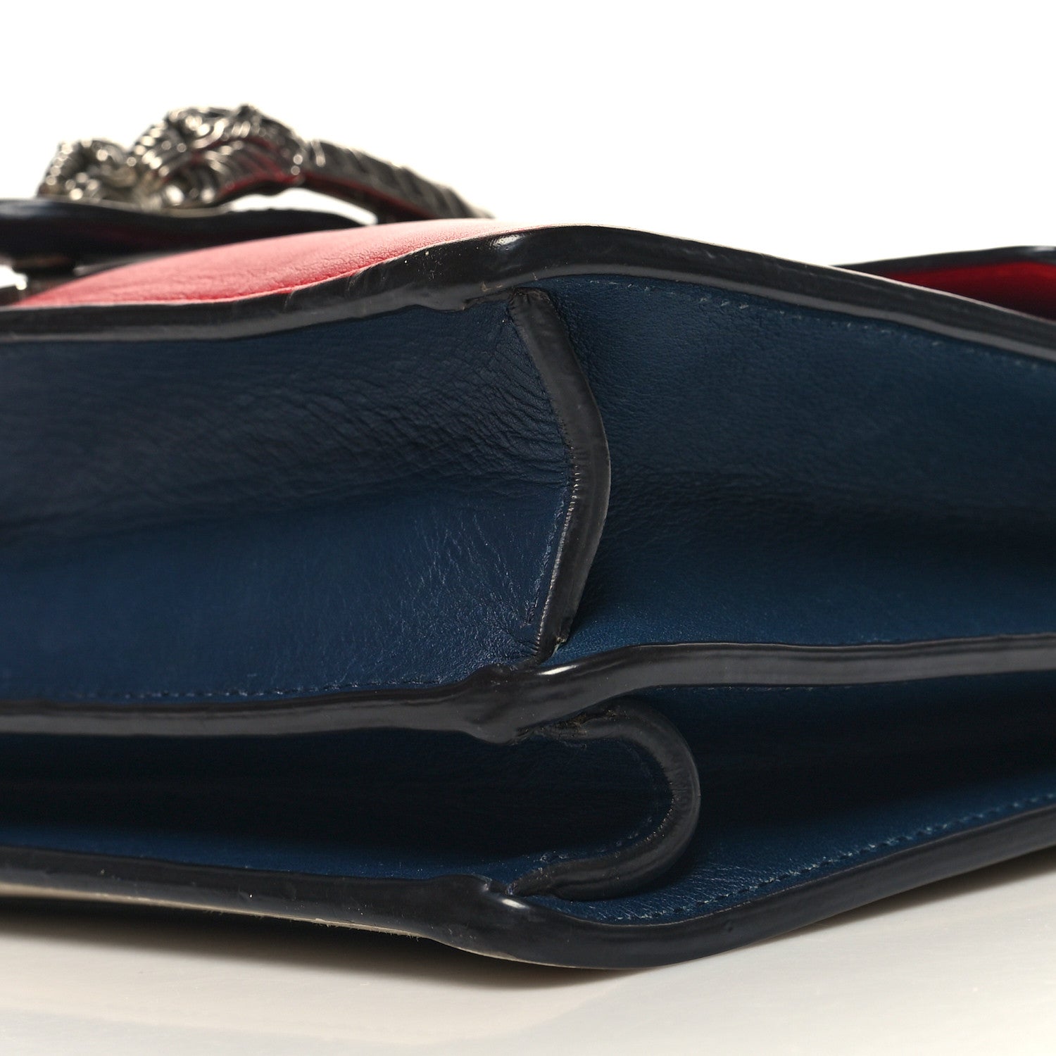 Gucci Calfskin Panther Embroidered Medium Dionysus Shoulder Bag White Blue Hibiscus Red 11 of 13