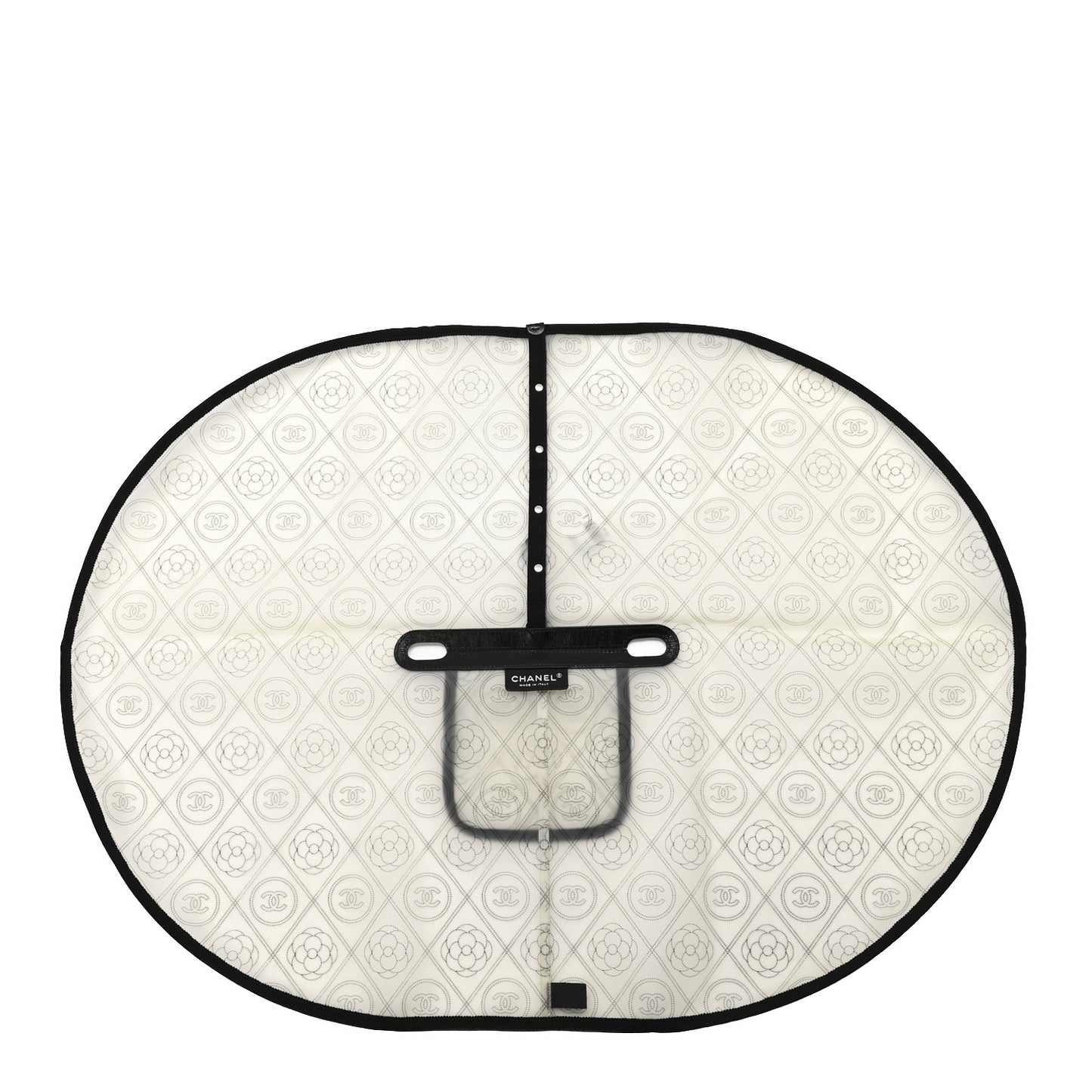 PVC Calfskin Coco Bag Raincoat White Black