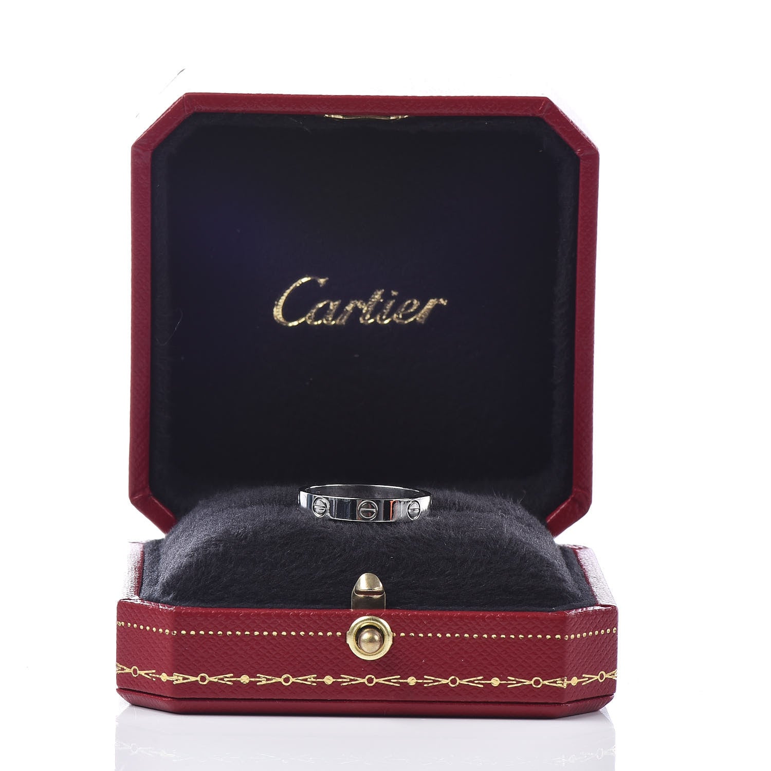 Cartier 18K White Gold 3.5mm LOVE Wedding Band Ring 57 8 5 of 5