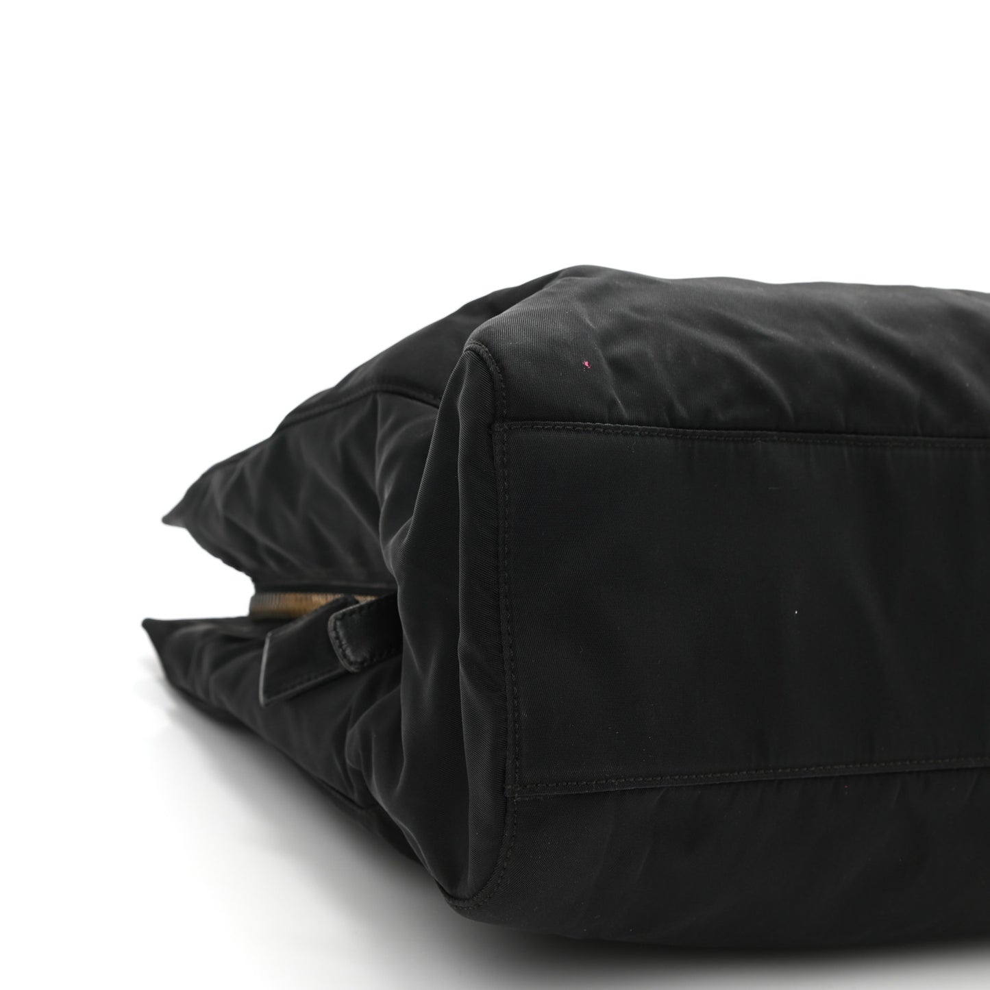 Tessuto Nylon Chain Shoulder Bag Black