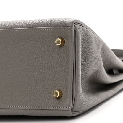 Hermes Togo Kelly Retourne 28 Gris Meyer 10 of 12