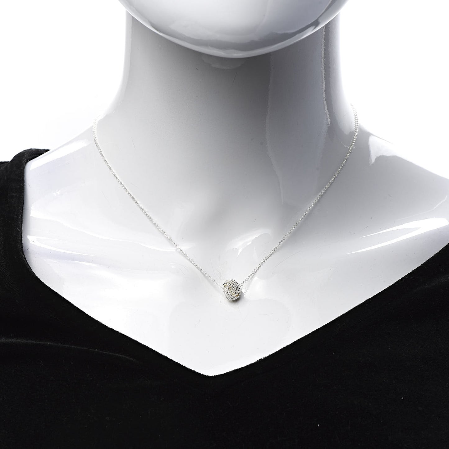 Sterling Silver Twist Knot Pendant Necklace