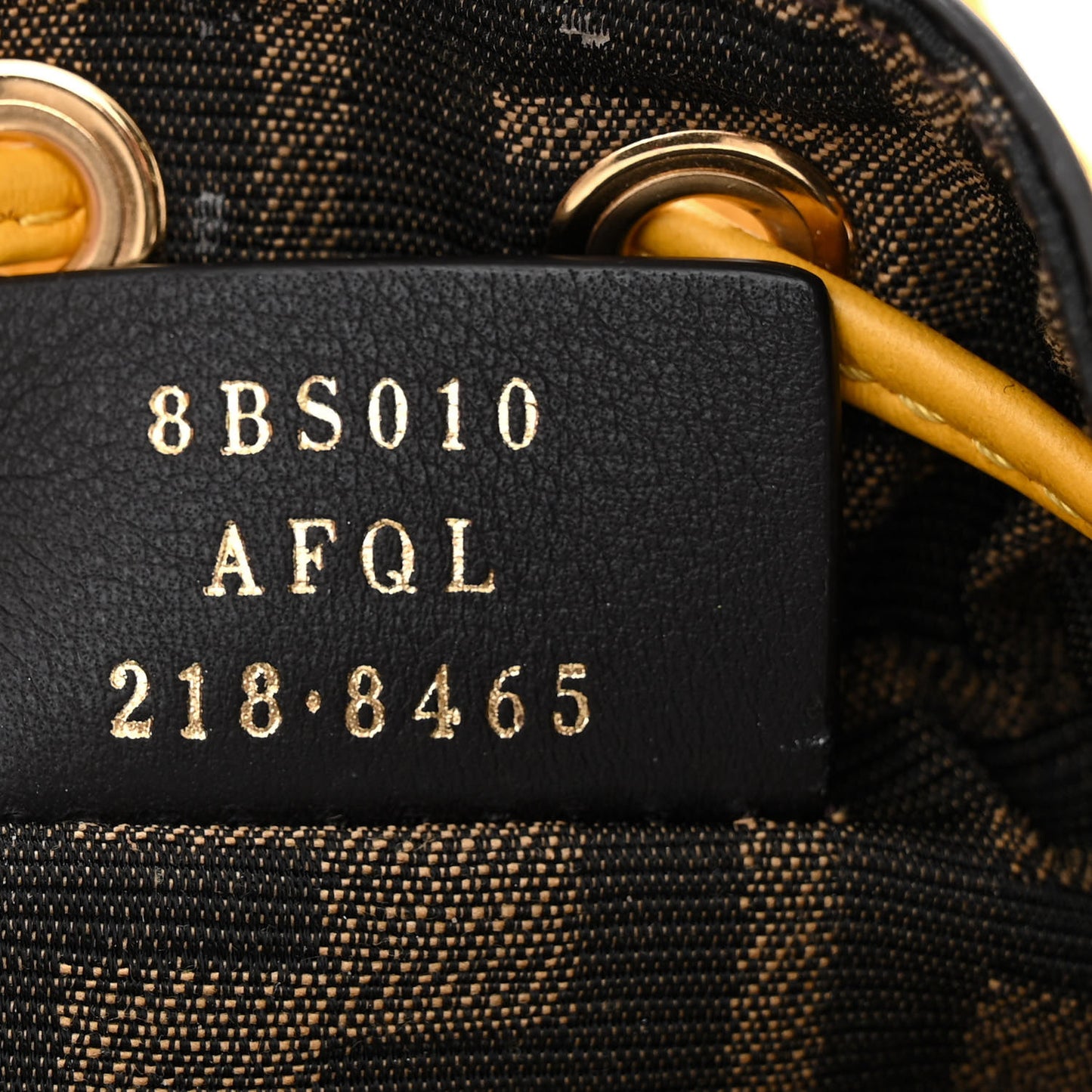 Crochet Vitello King F is Fendi Logo Woven Mini Mon Tresor Bucket Bag Mimosa Cyber Blue