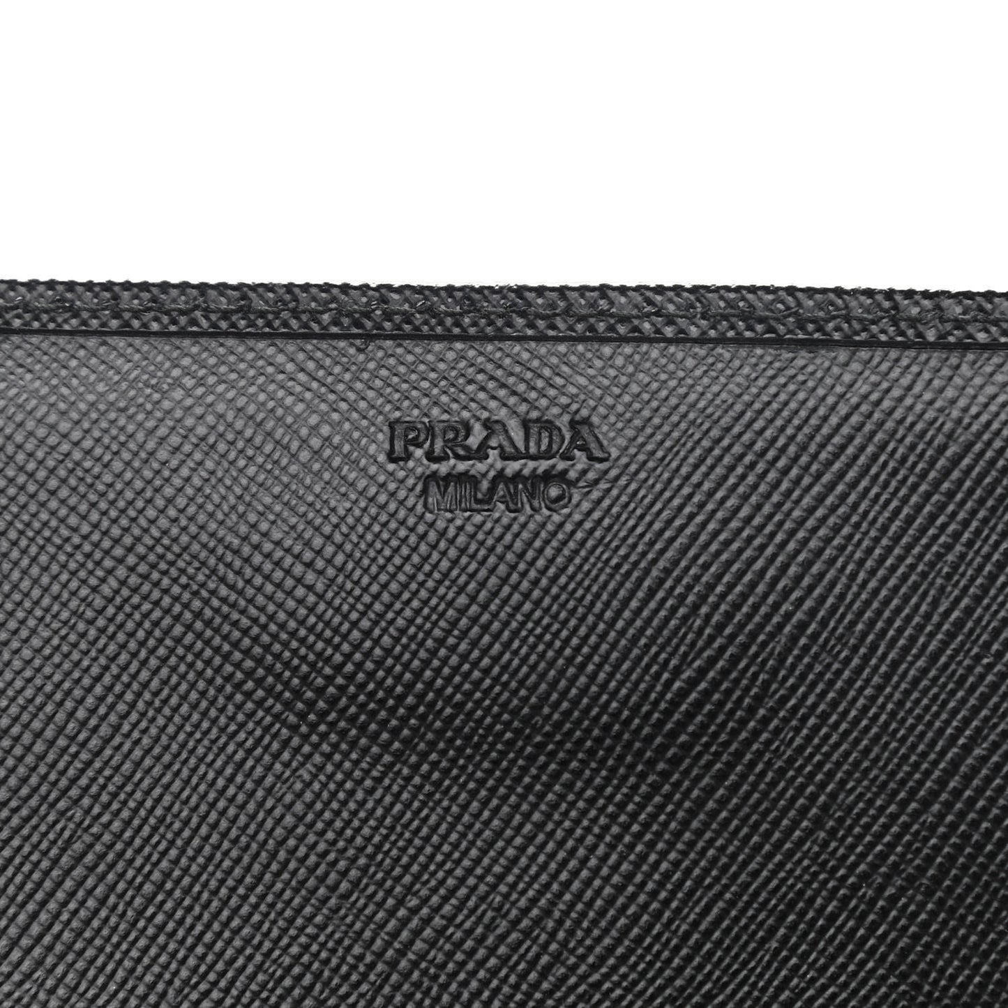 Saffiano Metal Oro Chain Wallet Black