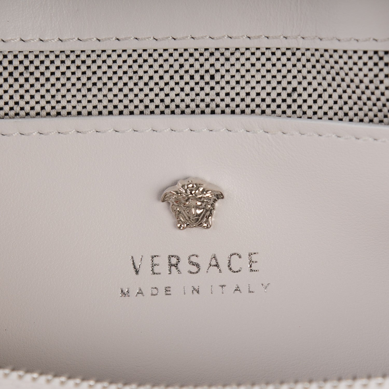 Versace Calfskin Small Palazzo Empire Bag Black Red White 6 of 6