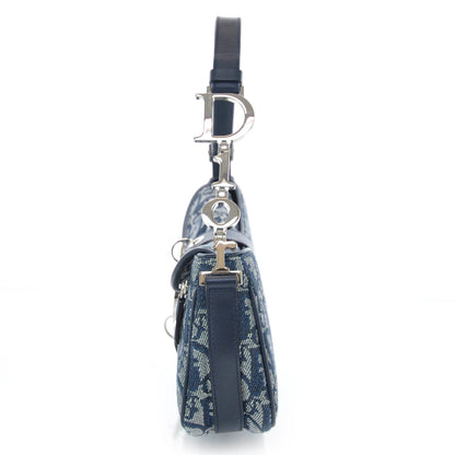 Christian Dior Monogram Charm Shoulder Bag Navy 4 of 8