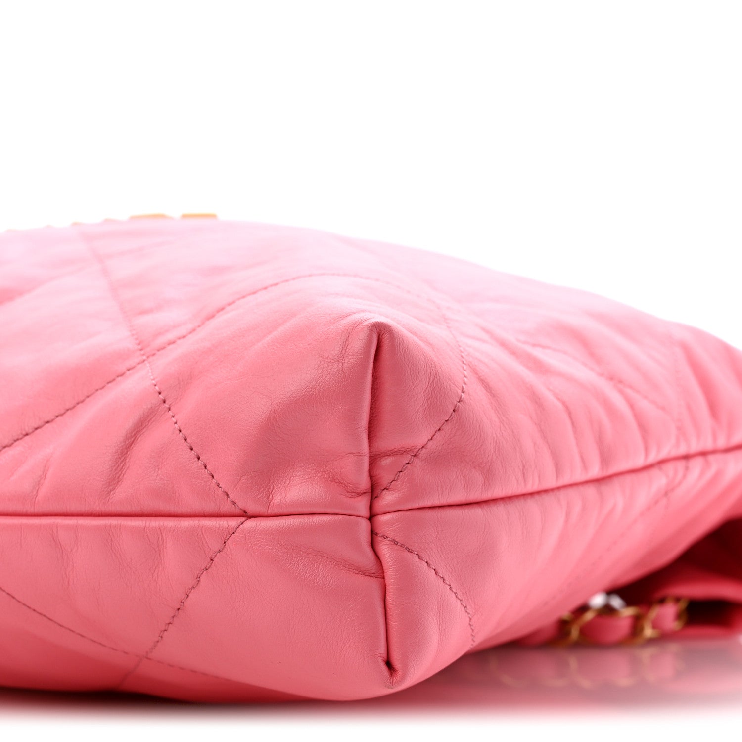Chanel Shiny Calfskin Quilted Chanel 22 Coral Pink 10 of 11