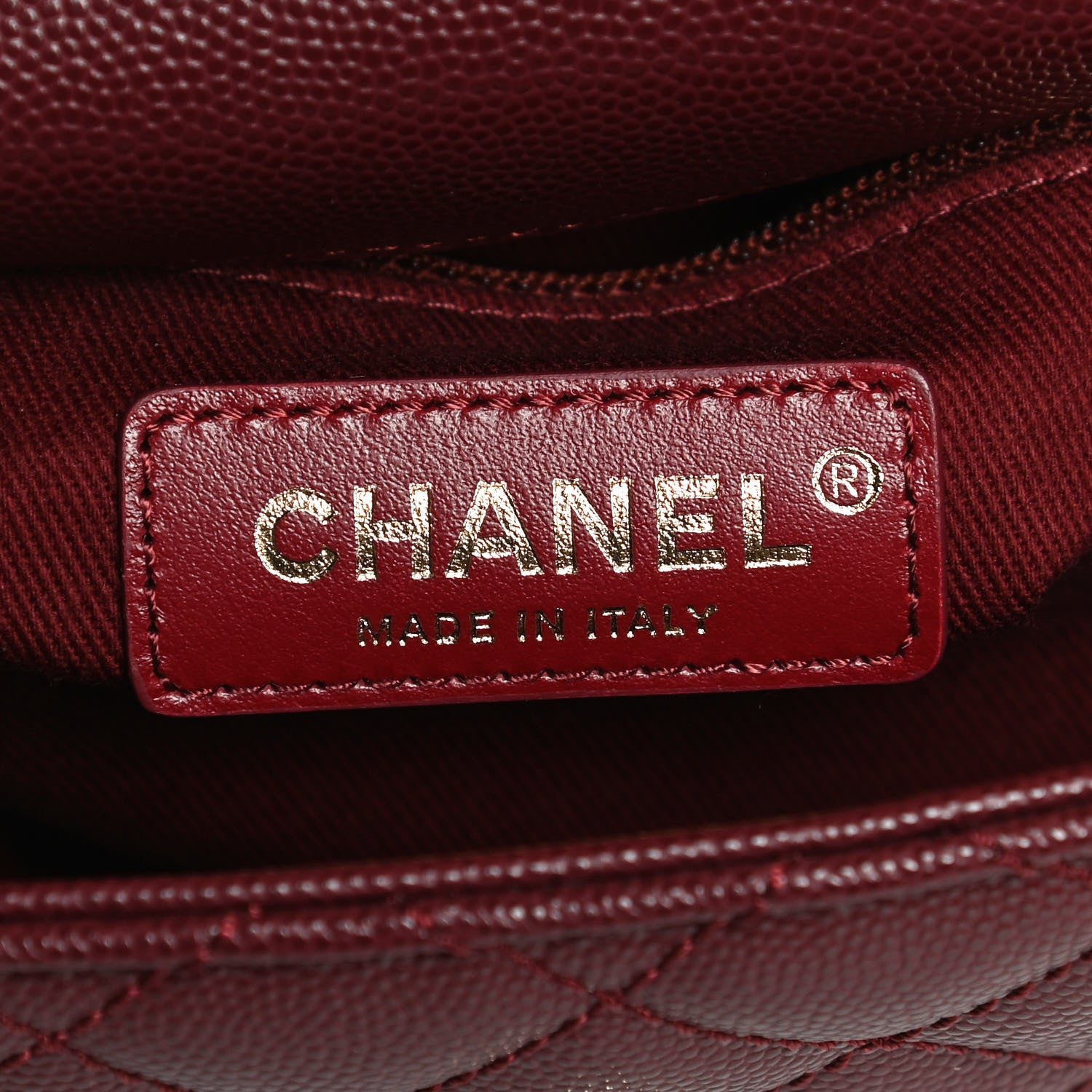 Chanel Caviar Quilted Extra Mini Coco Handle Flap Burgundy 6 of 12