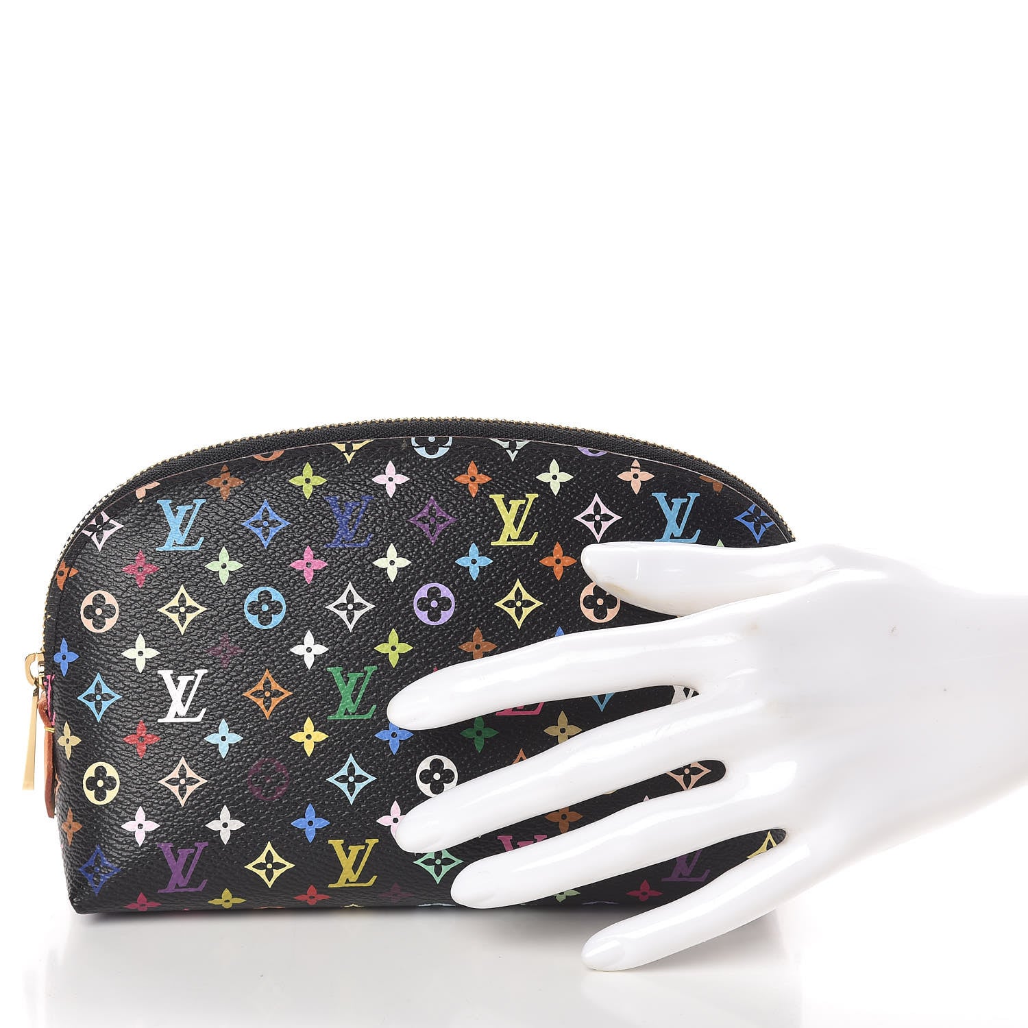 Louis Vuitton Monogram Multicolor Cosmetic Pouch Black Grenade 2 of 6