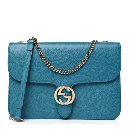 Gucci Dollar Calfskin Interlocking G Shoulder Bag Deep Cobalt 1 of 10