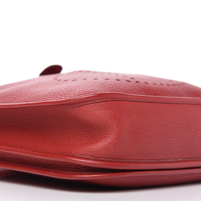 Hermes Taurillon Clemence Evelyne II PM Rouge Garance 6 of 10