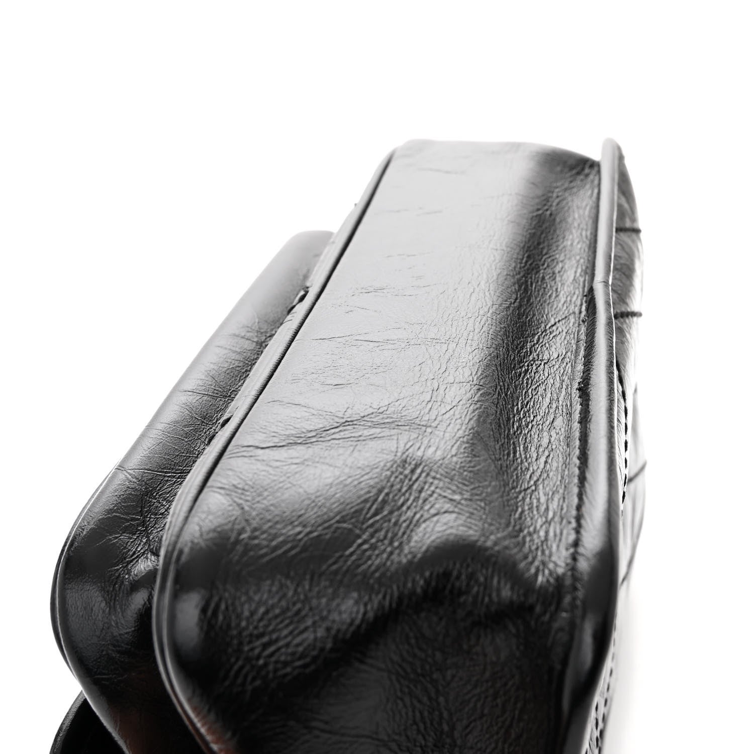 Saint Laurent Crinkled Calfskin Matelasse Monogram Baby Niki Chain Satchel Black 12 of 12