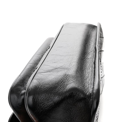 Saint Laurent Crinkled Calfskin Matelasse Monogram Baby Niki Chain Satchel Black 12 of 12