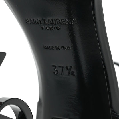 Saint Laurent Patent Calfskin Opyum 110 Sandals 37.5 Black 7 of 10