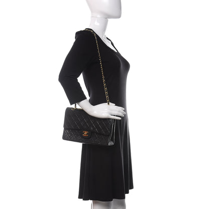 Chanel Lambskin Quilted Medium Double Flap Black 2 of 18