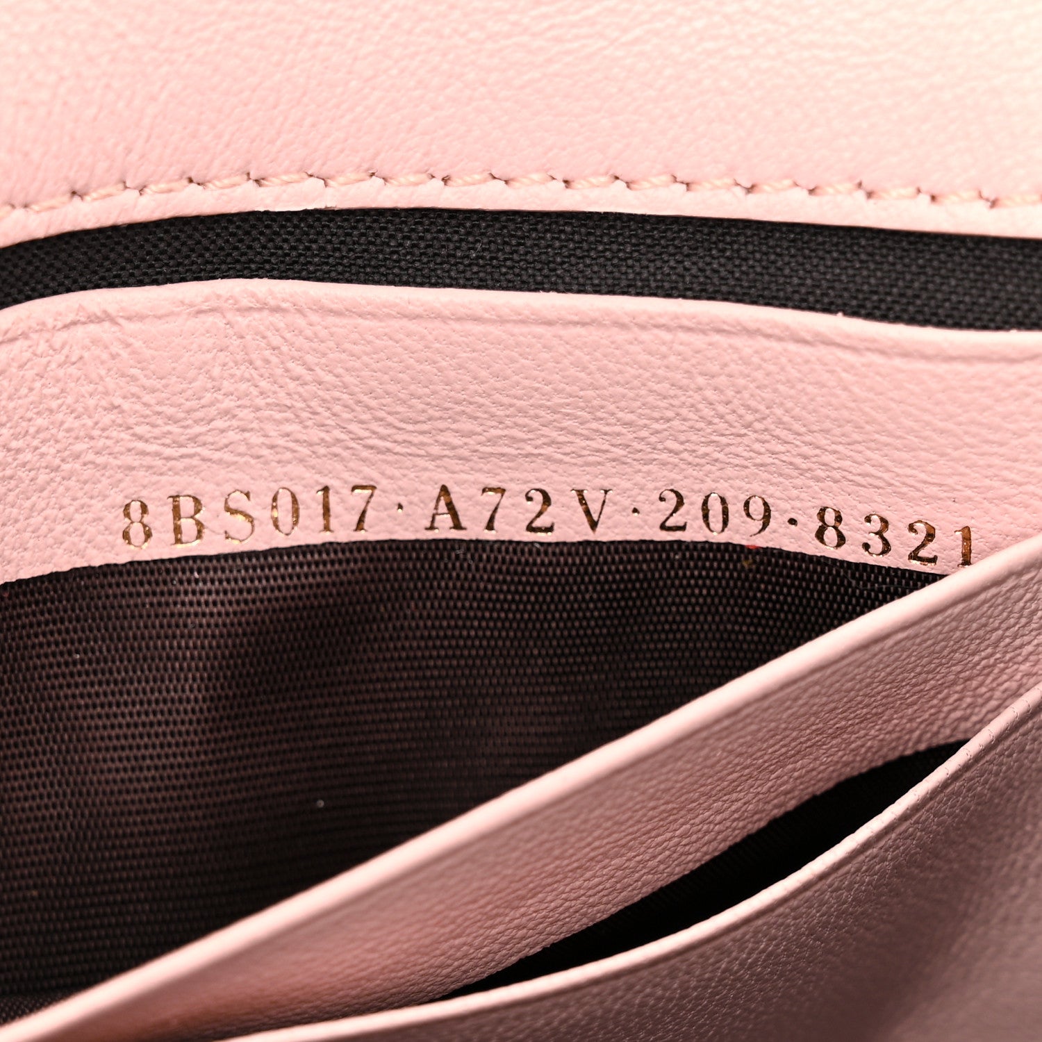 Fendi Nappa FF 1974 Embossed Mini Baguette Rosa Quarzo 7 of 14