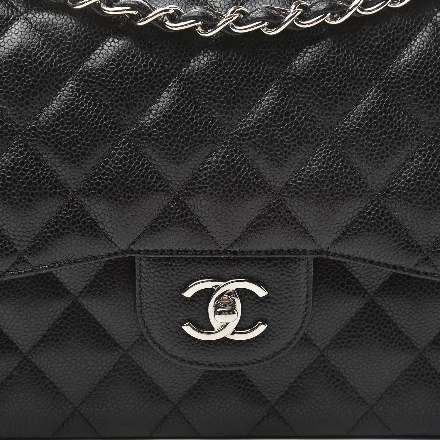 Chanel Caviar Quilted Jumbo Double Flap Black 8 of 12