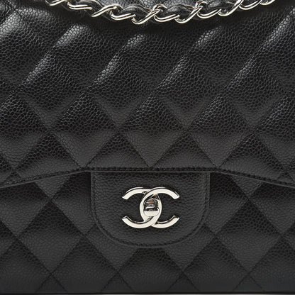 Chanel Caviar Quilted Jumbo Double Flap Black 8 of 12