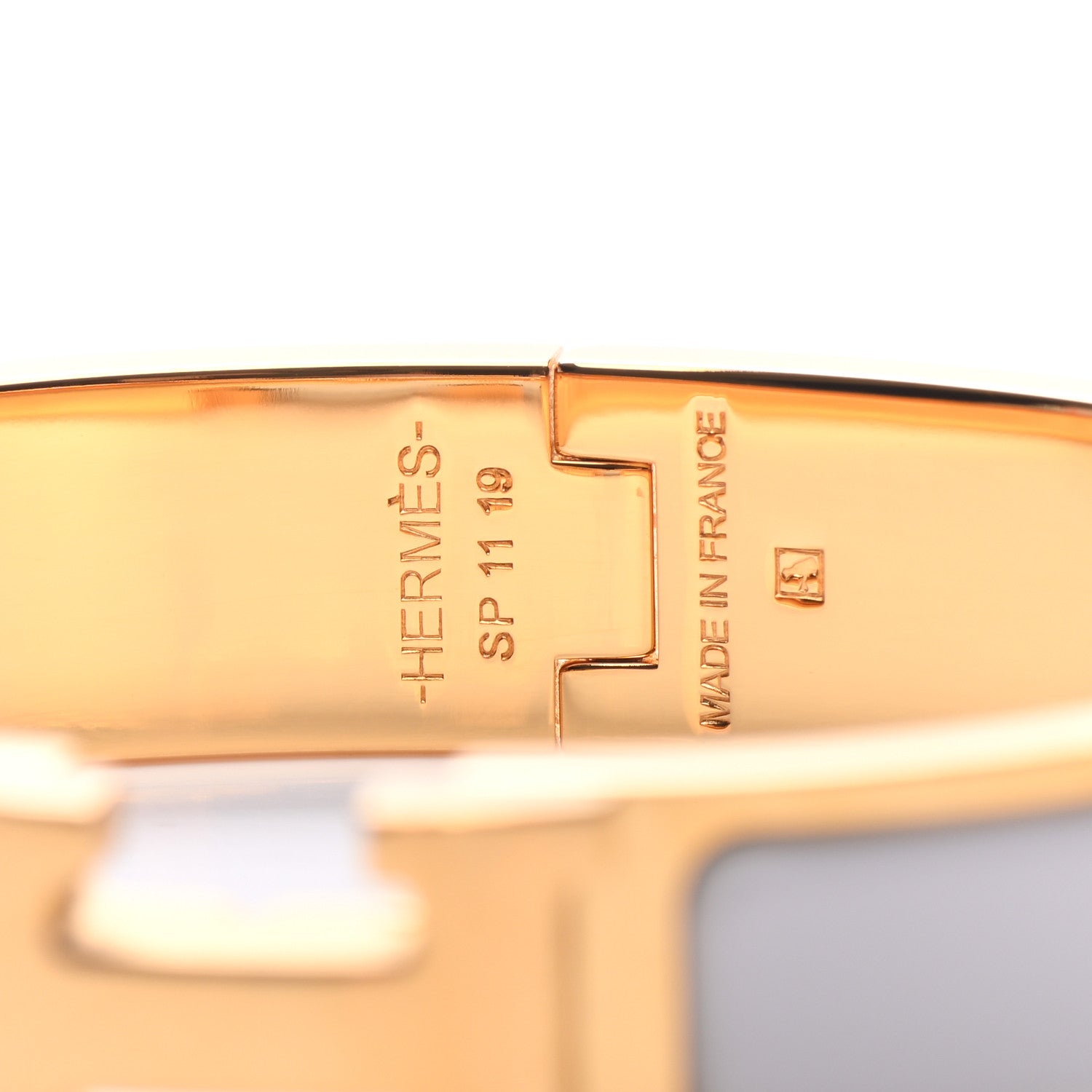 Hermes Enamel Narrow Clic Clac H Bracelet PM White 4 of 6