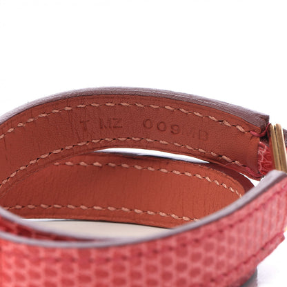 Hermes Lizard Rivale Double Tour Bracelet XS Bougainvillea 4 of 7